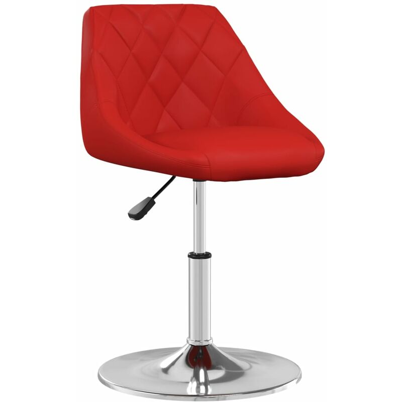 

vidaXL Taburete de cocina de cuero sintético rojo tinto - Rojo