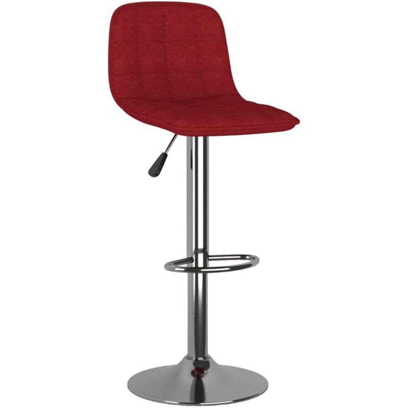 

vidaXL Taburete de cocina de tela rojo vino tinto - Rojo