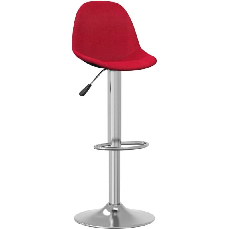 

vidaXL Taburete de cocina de tela rojo vino tinto - Rojo