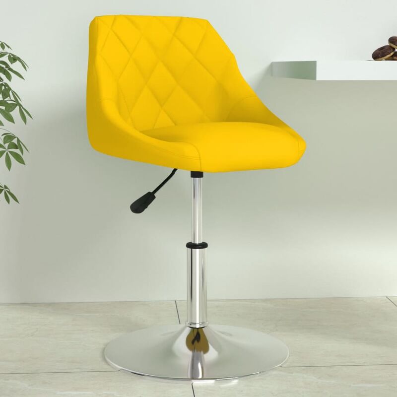 

vidaXL Taburete de cocina de terciopelo amarillo mostaza - Amarillo