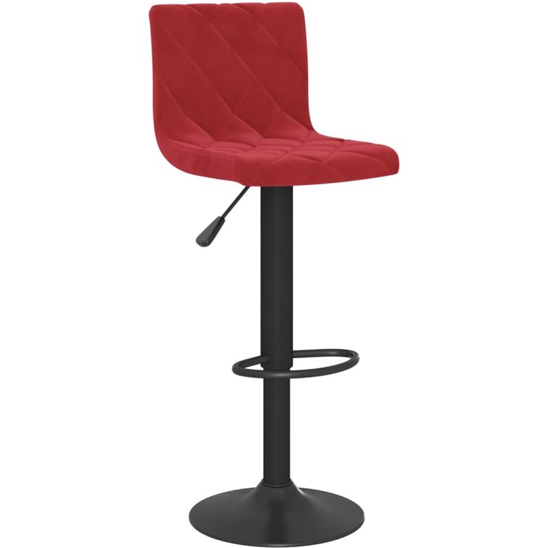 

Vidaxl - Taburete de cocina de terciopelo color vino tinto - Rojo