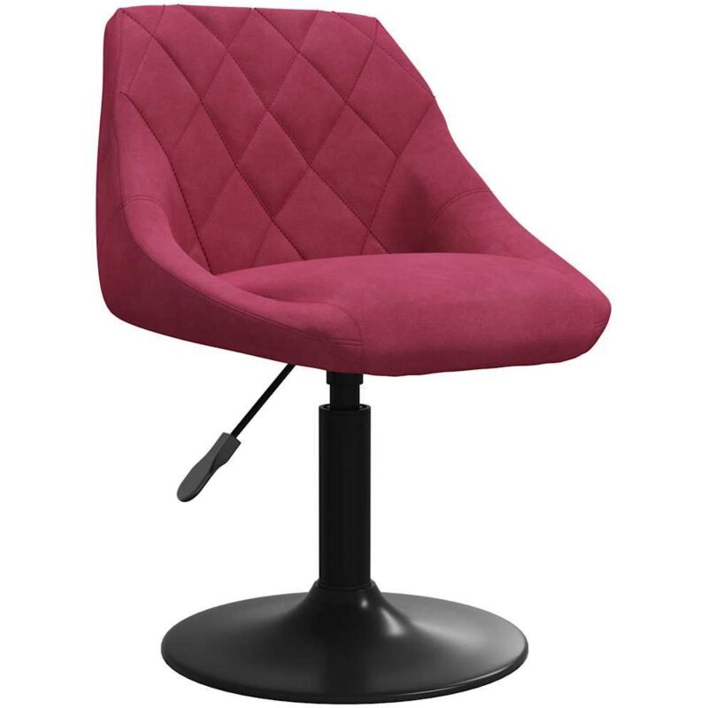 

vidaXL Taburete de cocina de terciopelo color vino tinto - Rojo