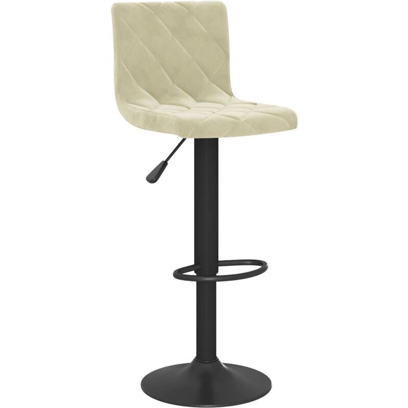 

Vidaxl - Taburete de cocina de terciopelo crema - Crema