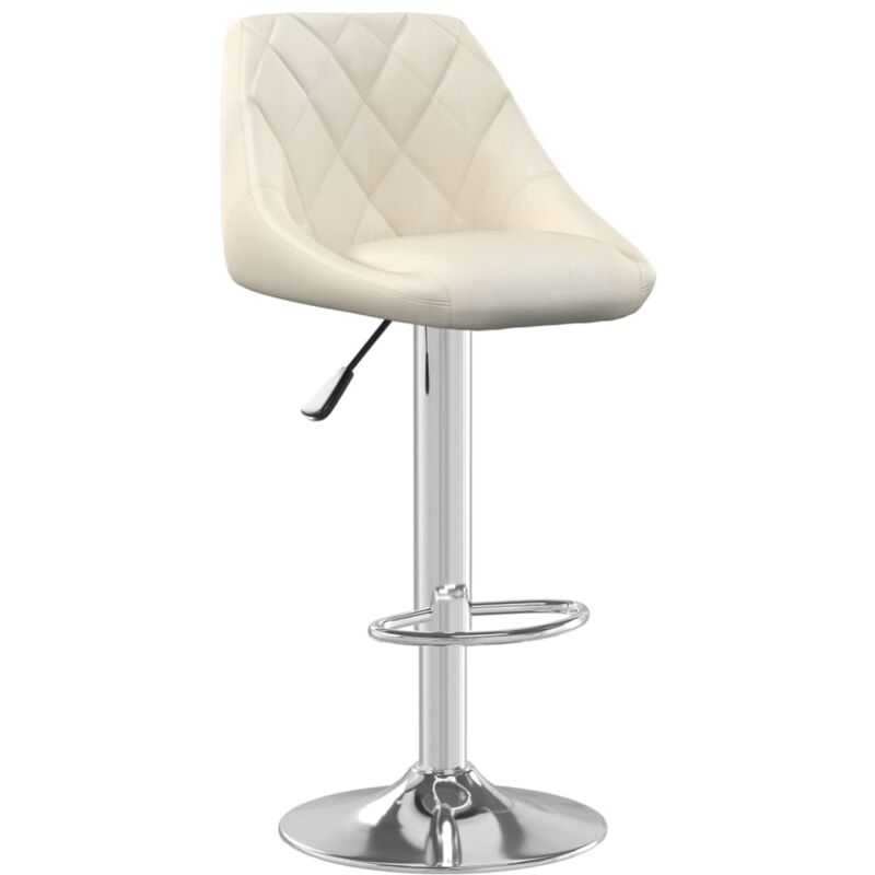 

vidaXL Taburete de cocina de terciopelo crema - Crema