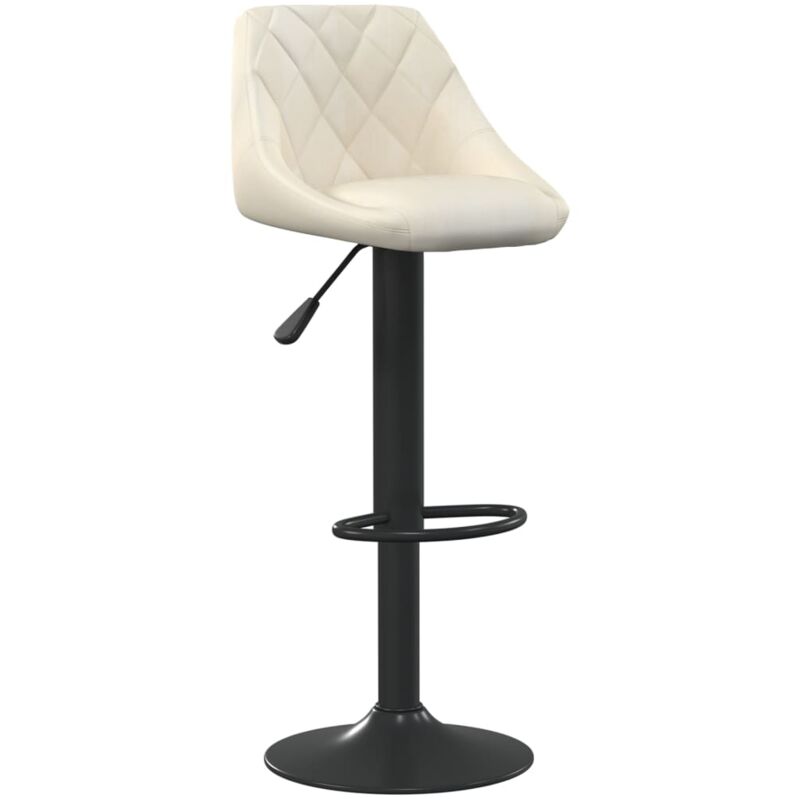 

vidaXL Taburete de cocina de terciopelo crema - Crema