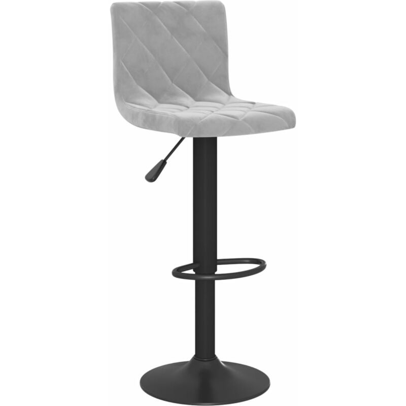 

vidaXL Taburete de cocina de terciopelo gris claro - Gris