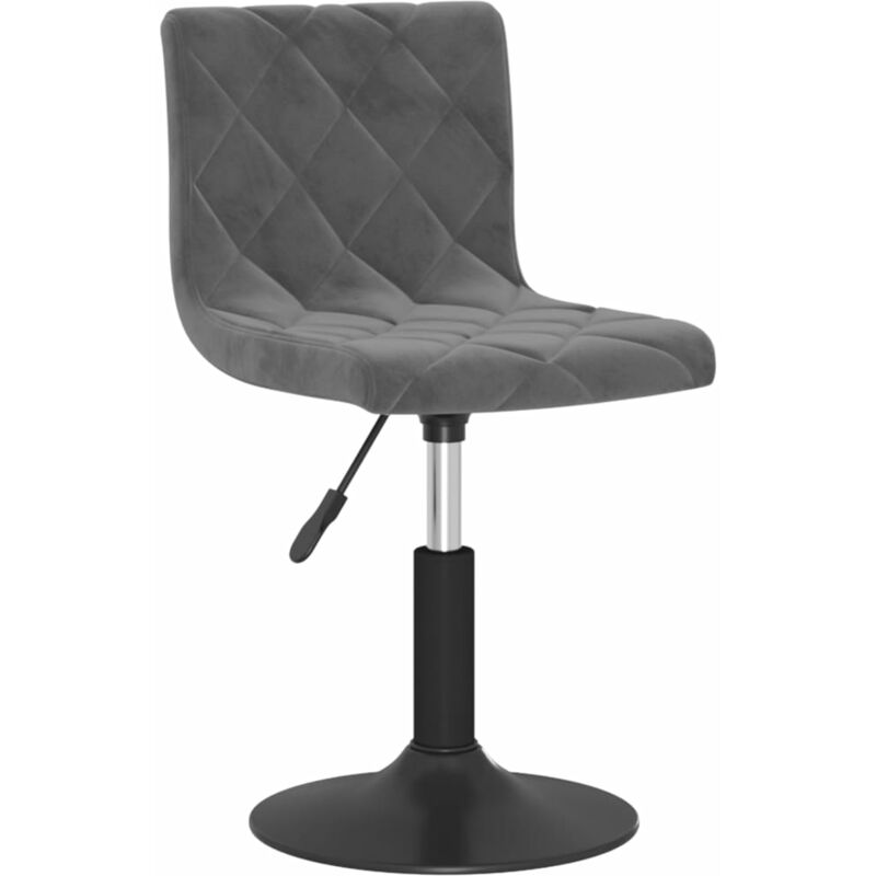 

Taburete de cocina de terciopelo gris oscuro - Gris - Vidaxl
