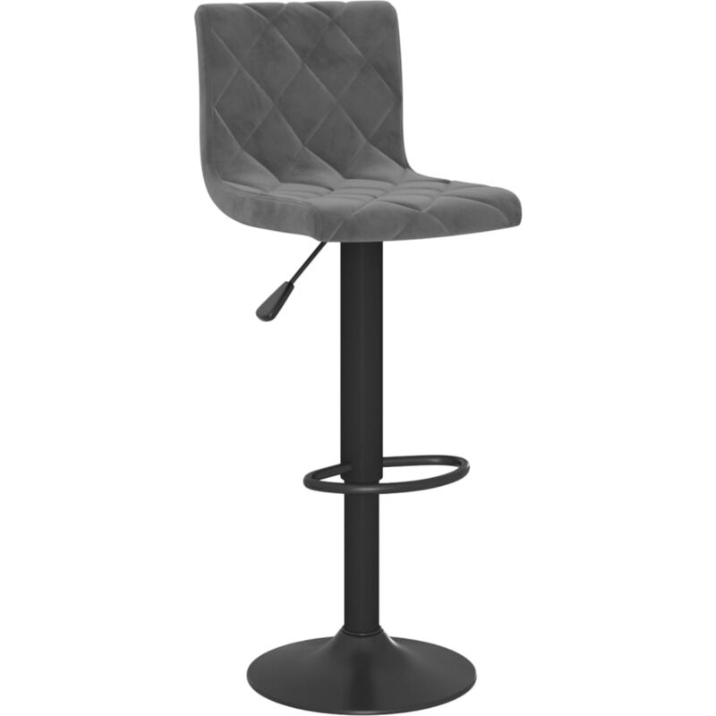 

Taburete de cocina de terciopelo gris oscuro - Gris - Vidaxl