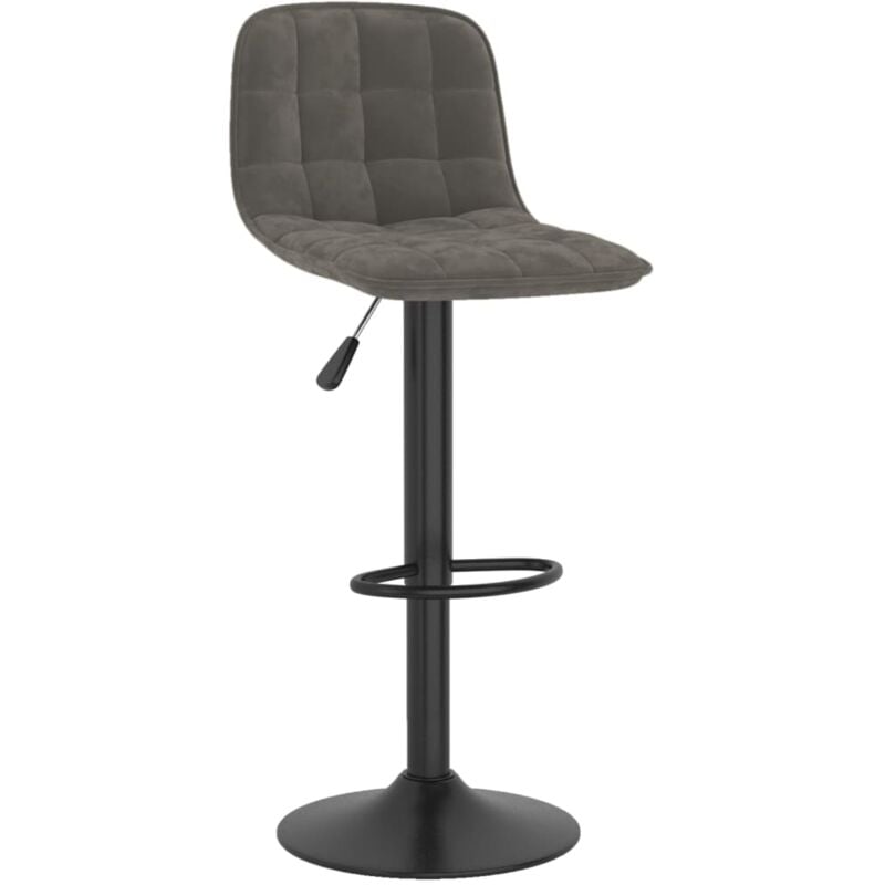 

Vidaxl - Taburete de cocina de terciopelo gris oscuro - Gris