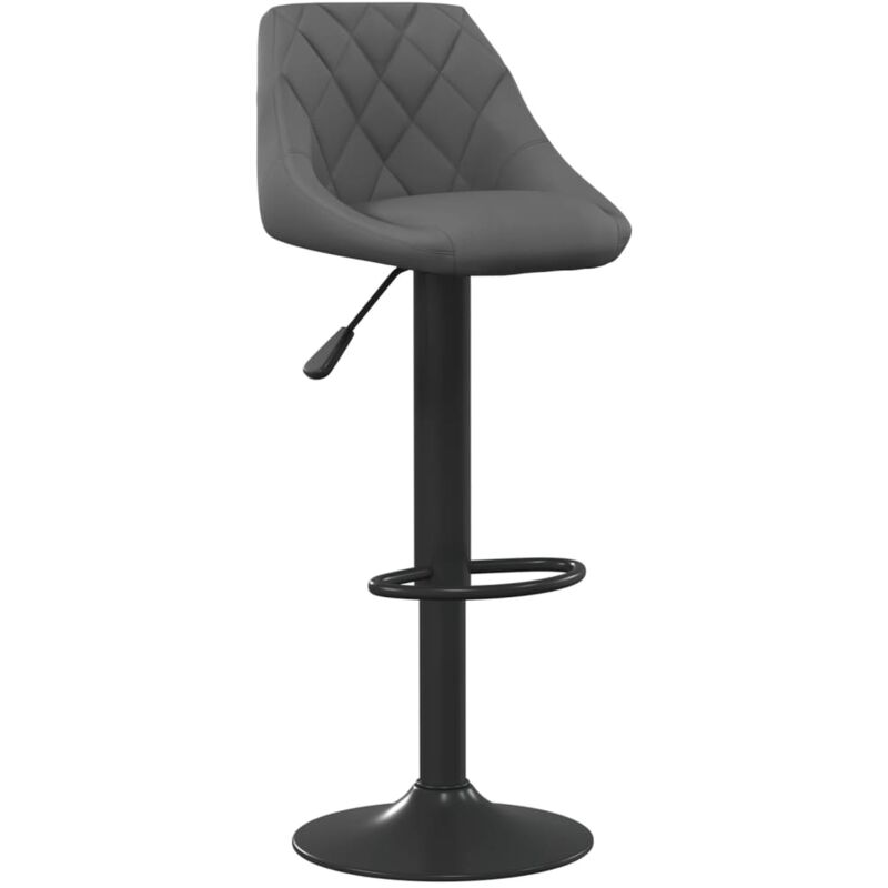 

vidaXL Taburete de cocina de terciopelo gris oscuro - Gris