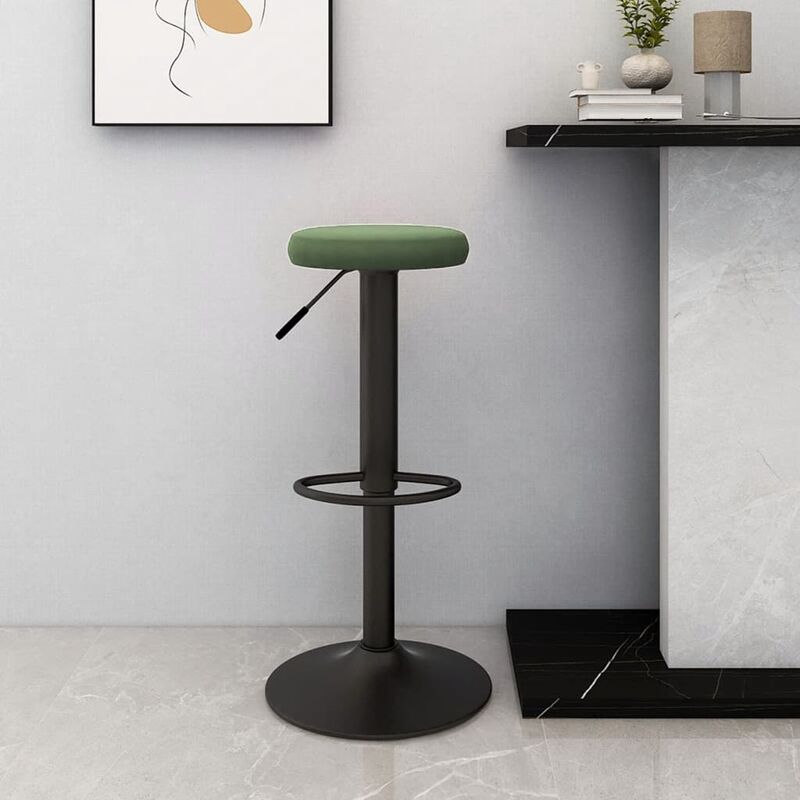 

vidaXL Taburetes de cocina de terciopelo verde oscuro - Verde