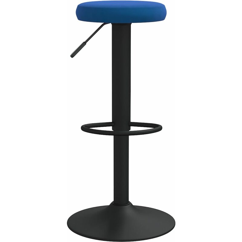 

vidaXL Taburetes de cocina de terciopelo azul - Azul
