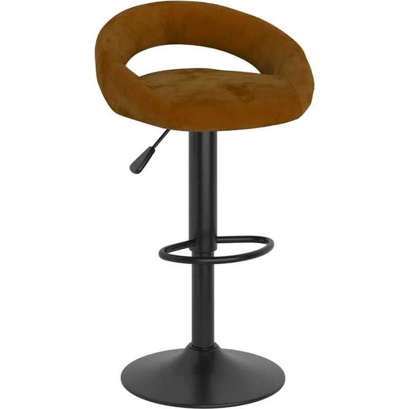 

vidaXL Taburete de cocina de terciopelo marrón - Marrón