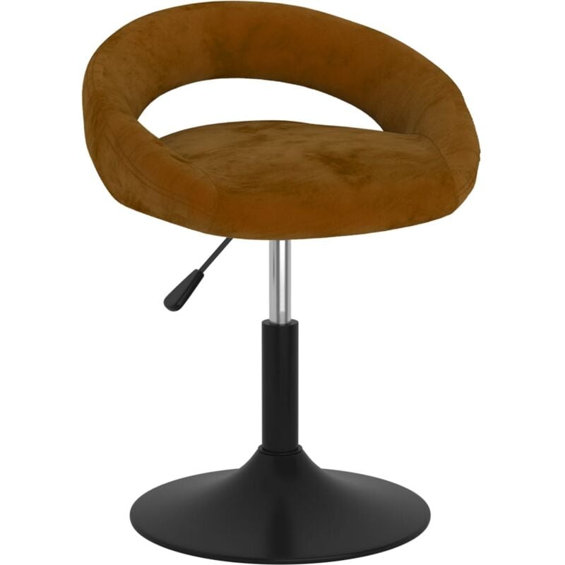 

vidaXL Taburete de cocina de terciopelo marrón - Marrón