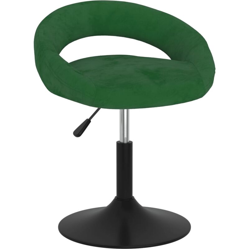 

vidaXL Taburete de cocina de terciopelo verde oscuro - Verde