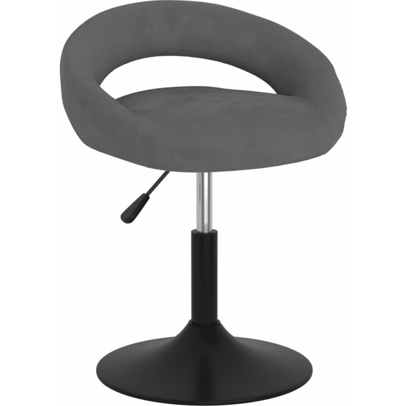 

vidaXL Taburete de cocina de terciopelo gris oscuro - Gris