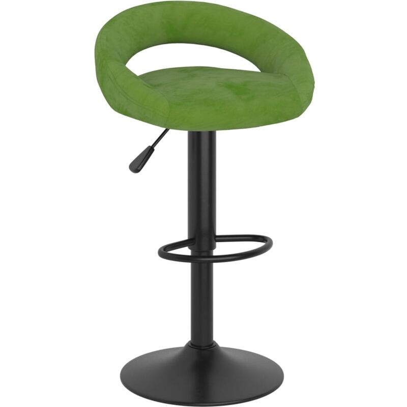 

vidaXL Taburete de cocina de terciopelo verde claro - Verde