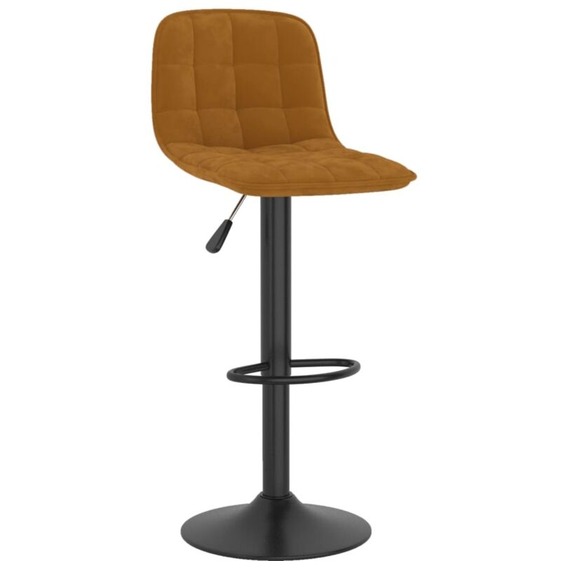 

vidaXL Taburete de cocina de terciopelo marrón - Marrón