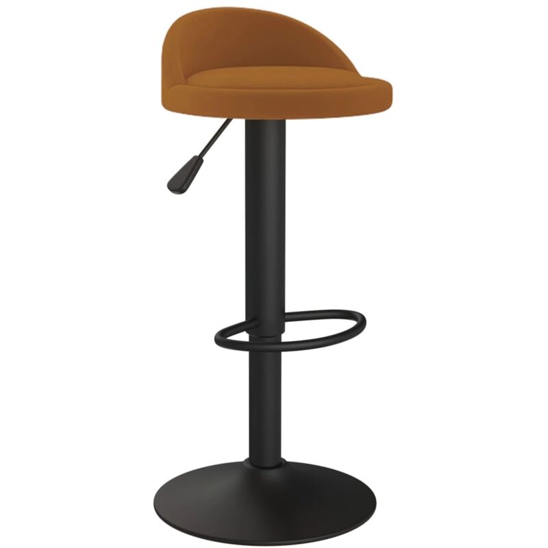 

vidaXL Taburete de cocina de terciopelo marrón - Marrón