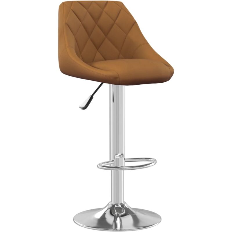 

vidaXL Taburete de cocina de terciopelo marrón - Marrón