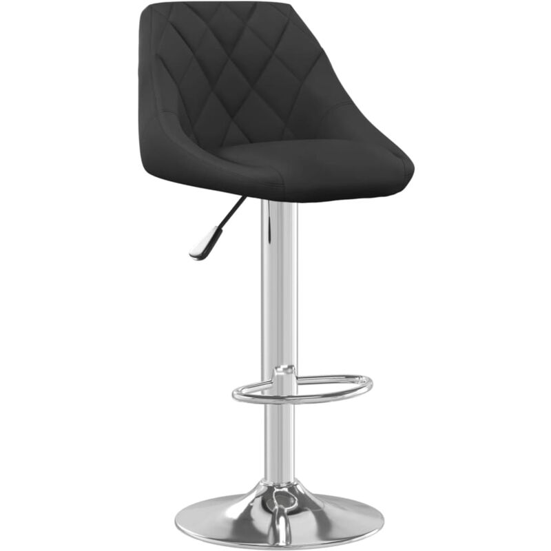 

vidaXL Taburete de cocina de terciopelo negro - Negro