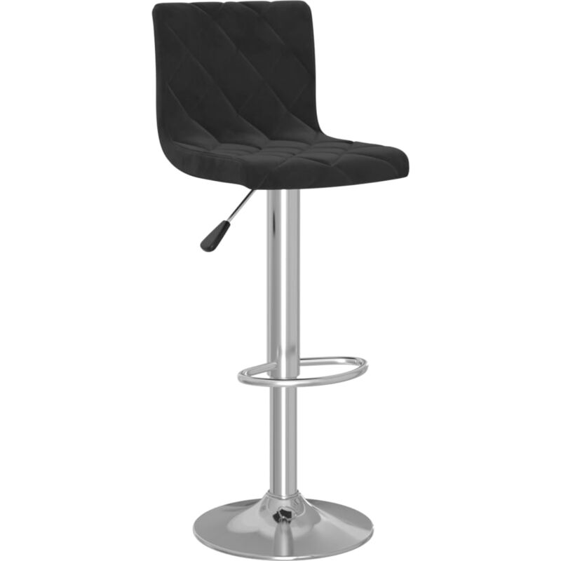 

Taburete de cocina de terciopelo negro - Negro - Vidaxl