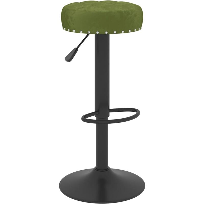 

vidaXL Taburete de cocina de terciopelo verde claro - Verde