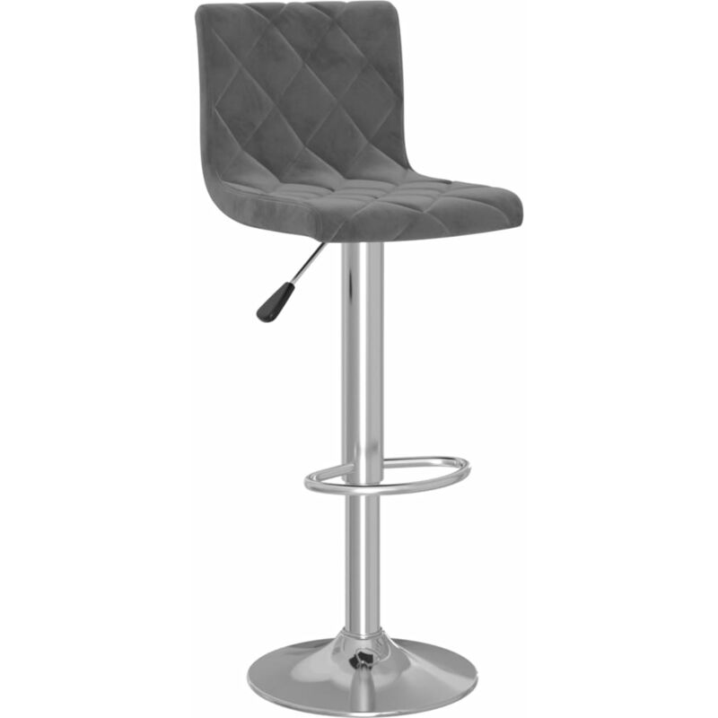 

vidaXL Taburete de cocina de terciopelo gris oscuro - Gris