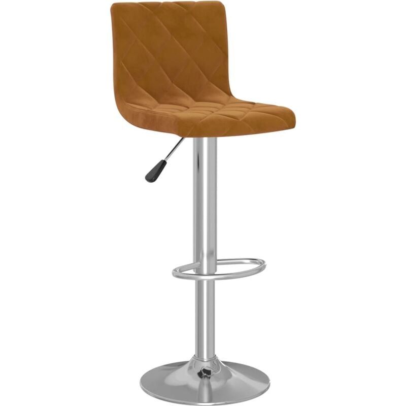 

vidaXL Taburete de cocina de terciopelo marrón - Marrón
