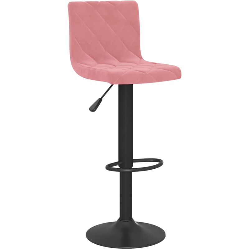

vidaXL Taburete de cocina de terciopelo rosa - Rosa