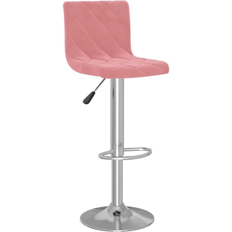 

vidaXL Taburete de cocina de terciopelo rosa - Rosa