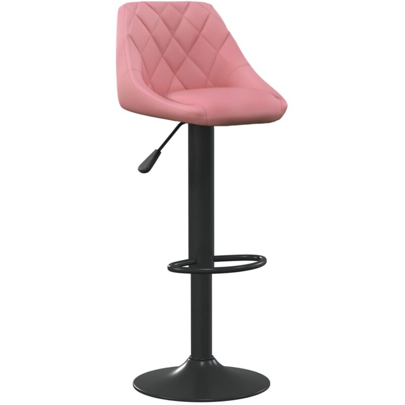 

vidaXL Taburete de cocina de terciopelo rosa - Rosa