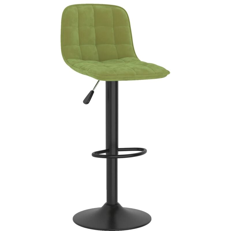 

vidaXL Taburete de cocina de terciopelo verde claro - Verde