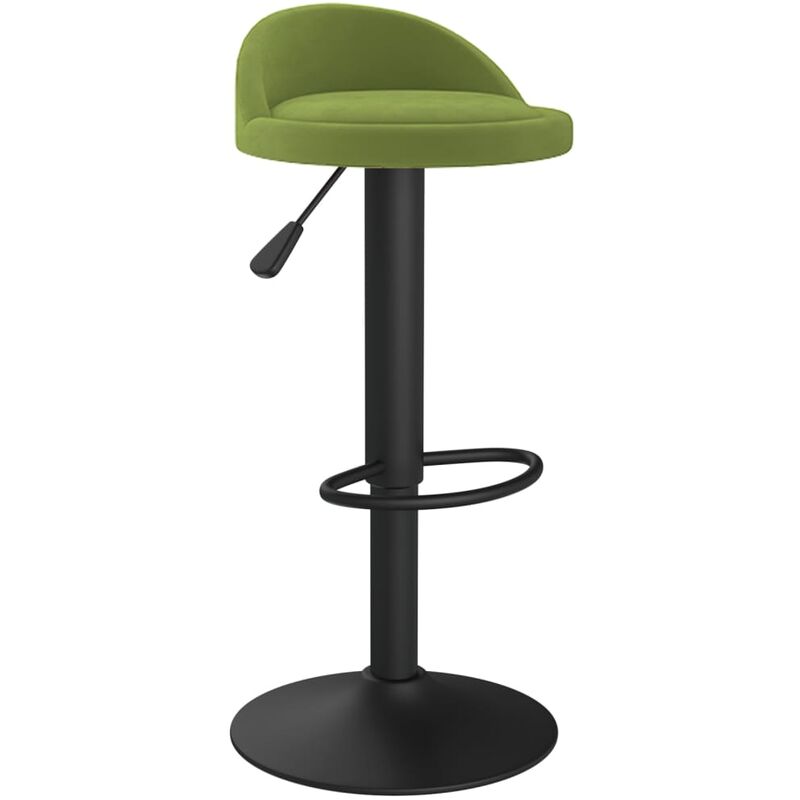 

vidaXL Taburete de cocina de terciopelo verde claro - Verde