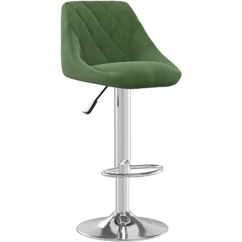 

vidaXL Taburete de cocina de terciopelo verde oscuro - Verde