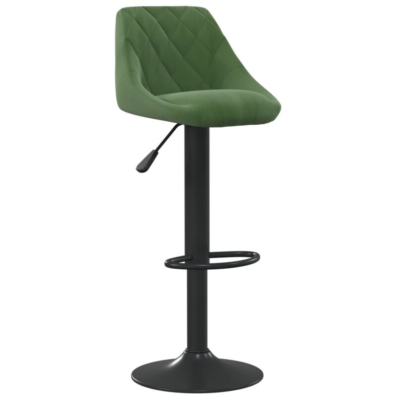 

vidaXL Taburete de cocina de terciopelo verde oscuro - Verde