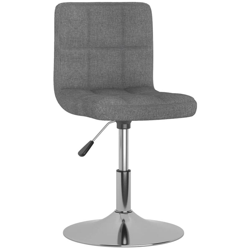 

vidaXL Taburete de cocina giratorio de tela gris claro - Gris