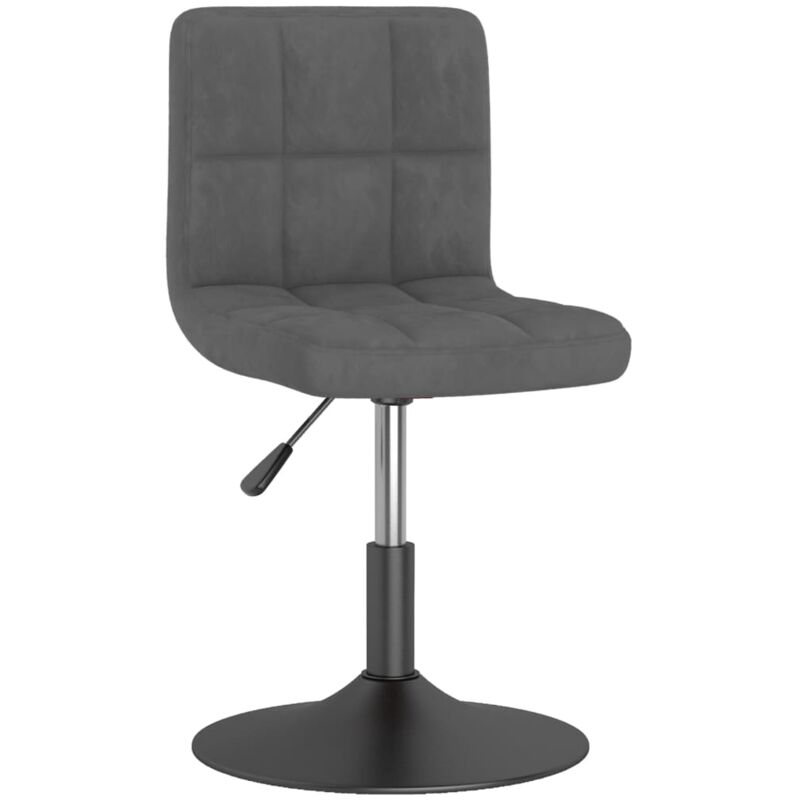 

vidaXL Taburete de cocina giratorio de terciopelo gris oscuro - Gris
