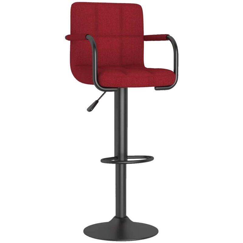 

Taburete de cocina de tela rojo vino tinto - Rojo - Vidaxl