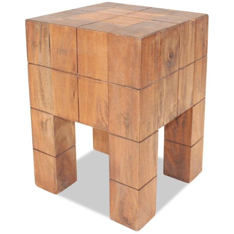 

vidaXL Taburete de madera maciza reciclada - Marrón