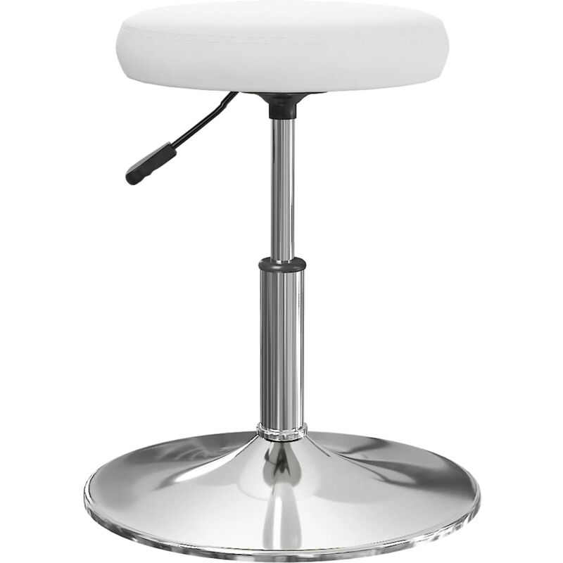 

vidaXL Taburete de masaje cuero sintético blanco - Blanco