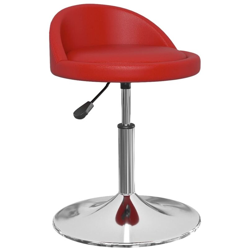 

Taburete de masaje de cuero sintético rojo tinto - Rojo - Vidaxl