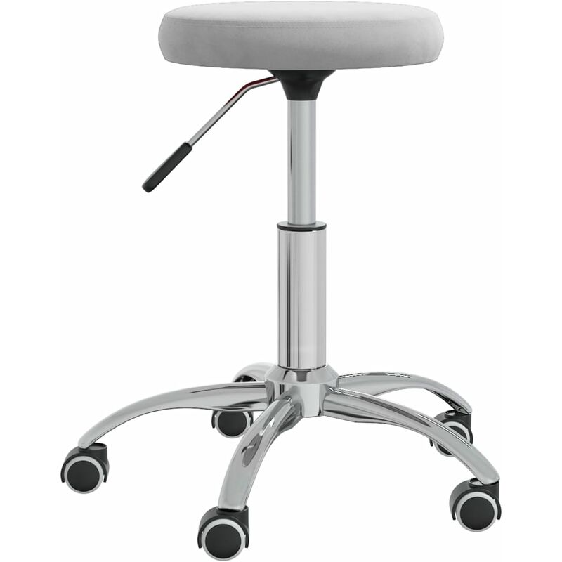 

vidaXL Taburete de masaje terciopelo gris claro - Gris