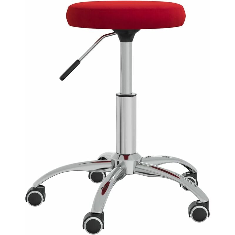 

Taburete de masaje terciopelo rojo vino - Rojo - Vidaxl
