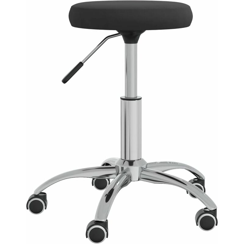 

vidaXL Taburete de masajes terciopelo negro - Negro