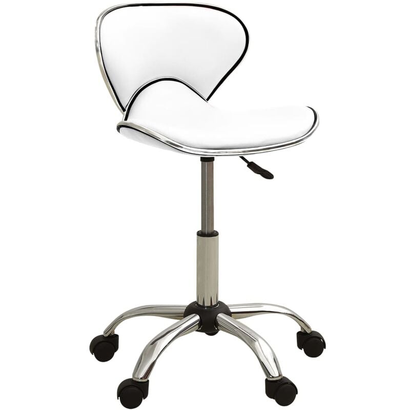 

Taburete de salón de belleza de cuero sintético blanco - Blanco - Vidaxl