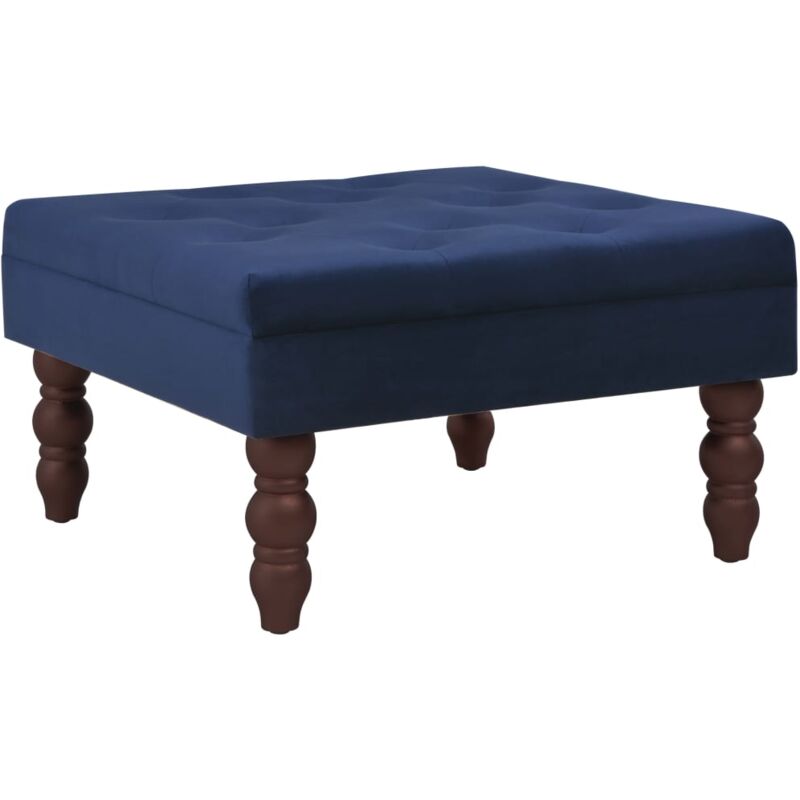 

vidaXL Taburete de terciopelo 60x60x36 cm azul marino - Azul