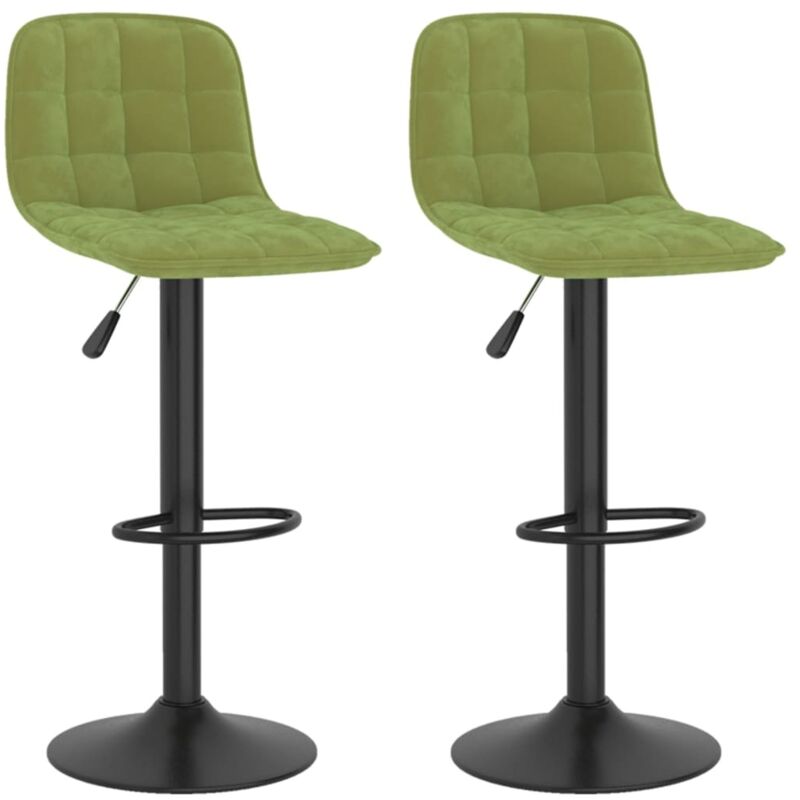 

Vidaxl - Taburetes de cocina 2 uds terciopelo verde claro - Verde