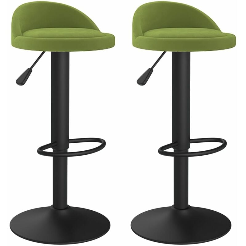 

Taburetes de cocina 2 uds terciopelo verde claro - Verde - Vidaxl