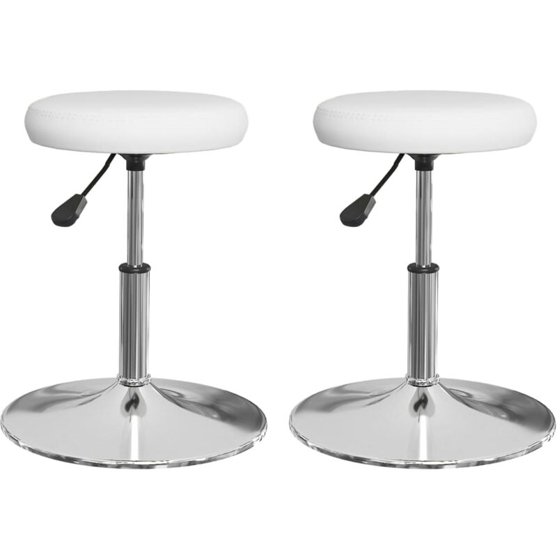 

Sillas de comedor 2 unidades cuero sintético blanco - Blanco - Vidaxl